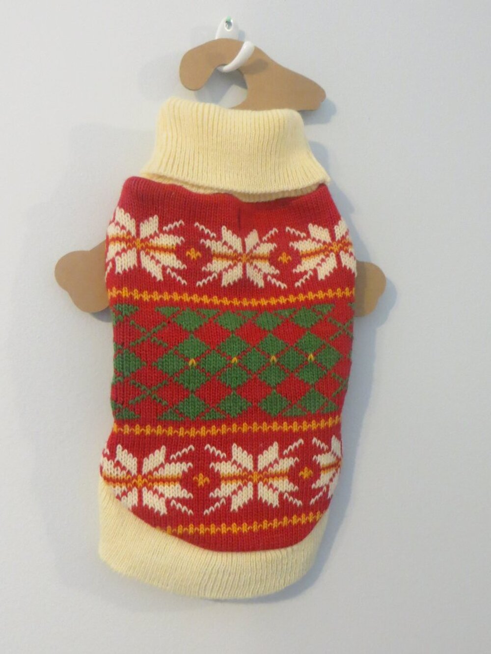 NWT size SMALL dog NEW sweater WORLD MARKET knit pet fair isle red cute warm